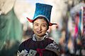 Woman wearing traditional Ladakhi hat (2014)