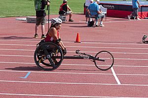 2013 IPC Athletics World Championships - 26072013 - Cheri Masden of USA during the Women's 400m - T54 first semifinal