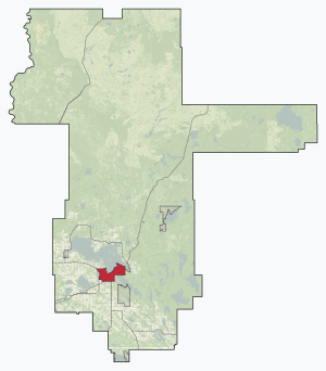 Location within Lac La Biche County