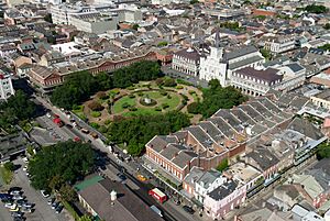 Aerial photograph of Jackson Square, New Orleans, Louisiana