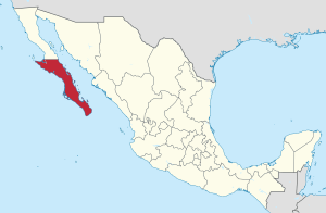 Baja California Sur within Mexico