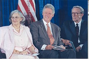 Bill Clinton and Dale and Betty Bumpers 1999
