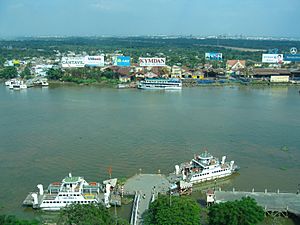 Car ferries on Saigon river