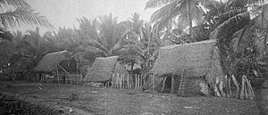 Caroline Islanders Village near Agana, Guam (1899-1900)