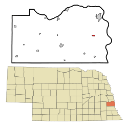 Location of Murray, Nebraska