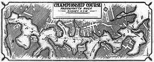 Championship Sculling Course Parramatta River Sydney NSW Australia 1920