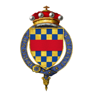 Coat of Arms of Sir John Clifford, 7th Baron de Clifford, KG.png