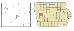 Location of Ricketts, Iowa