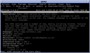 Debian 7 Aptitude Package Details