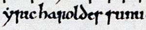 Eiríkr Haraldsson (Oxford Bodleian Library MS Laud Miscellaneous 636, folio 36r)