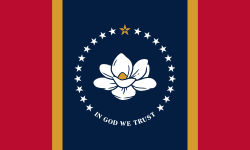 Flag of Mississippi ("New Magnolia Flag").svg