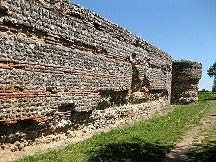 Gariannonum Burgh Castle south wall well preserved
