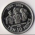 Gibraltar Tercentenary 10p coin