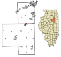 Grundy County Illinois Incorporated and Unincorporated areas Dwight Highlighted
