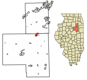 Location in Livingston and Grundy counties, Illinois