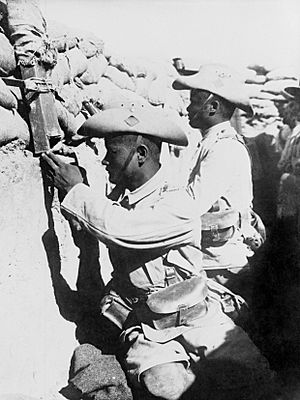Gurkha sentries Palestine December 1917 (IWM Q12935).jpg