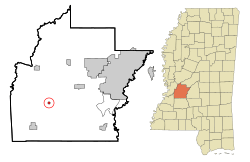 Location of Learned, Mississippi