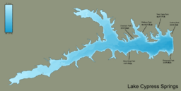 Lake Cypress Springs Bathymetric Map.png
