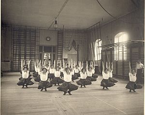 Linggymnastik Gymnastiska Centralinstitutet Stockholm ca 1910, gih001