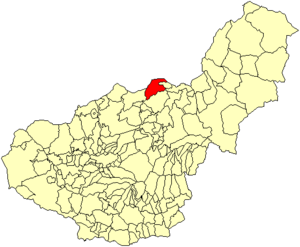 Location of Alamedilla, Spain