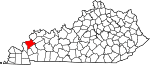 State map highlighting Crittenden County