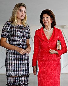 Marcela Temer e a Rainha Sílvia da Suécia
