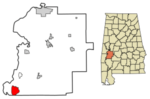 Location of Putnam, Alabama
