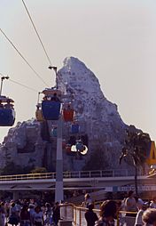 Matterhorn Bobsleds and Skyway in 1979