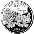 Mississippi quarter, reverse side, 2002