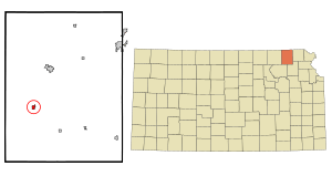 Location within Nemaha County and Kansas