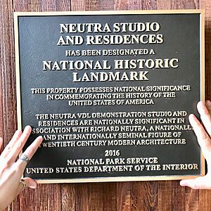 Neutra plaque historical