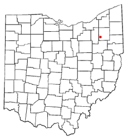Location of Brimfield in the state of Ohio