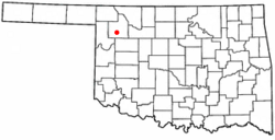 Location of Sharon, Oklahoma