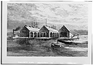 Oakland Long Wharf, 1878