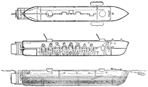 PSM V58 D167 Confederate submarine which sank the housatonic