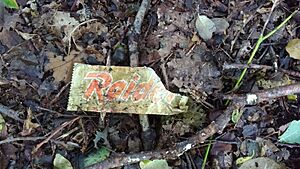 Raider wrapper from 1989, found as litter