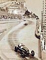 René Dreyfus à la chicane du quai Albert 1er, Grand Prix de Monaco 1935