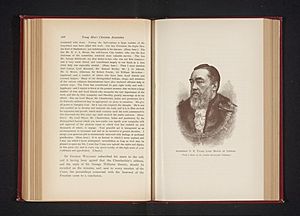 Reproductie van een foto van een portret van George Tyler, burgemeester van Londen in 1893 Alderman G. R. Tyler, Lord Mayor of London (titel op object), RP-F-F26803