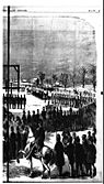 Right half of picture of John Brown's execution