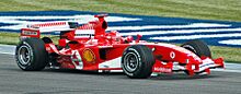 Schumacher (Ferrari) in practice at USGP 2005