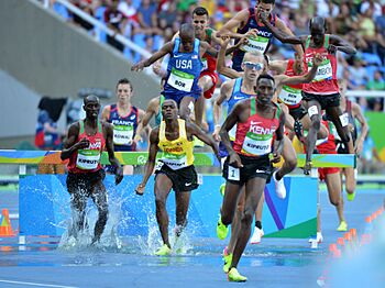 Sgt. Hillary Bor runs 3,000-meter steeplechase at Rio Olympic Games photos by Tim Hipps, U.S. Army IMCOM Public Affairs (28945469872).jpg