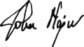 Signature of John Major