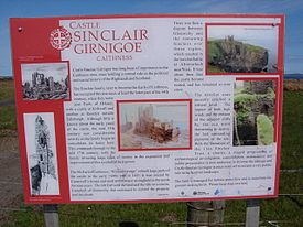 Sinclair Girnigoe Castle Information Board - geograph.org.uk - 1565716