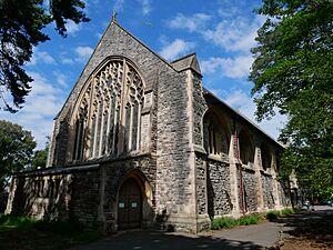 Southwest View of the Church of Saint Swithun, Bournemouth.jpg