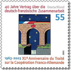 Stamp Germany 2003 MiNr2311 Vertrag über die deutsch-französische Zusammenarbeit