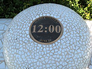 Sundial Bridge time marker noon