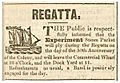 Sydney Regatta 1838 advertising in Sydney Gazette