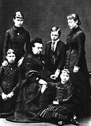 The Hessian children with their grandmother, Queen Victoria