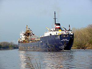 The Saginaw River provides 4.6 million tons of river commerce annually.