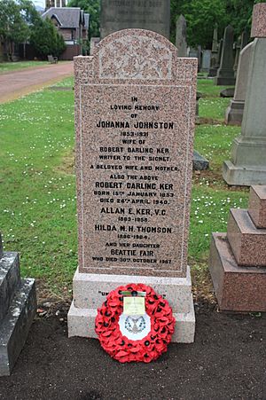 The grave of Allan E. Ker VC, Grange Cemetery